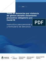 Toma de Denuncias Por Violencia de Género Durante El Aislamiento, Preventivo y Obligatorio