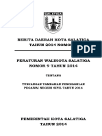 Peraturan Walikota Salatiga Nomor 9 Tahun 2014 Tunjangan Tambahan Penghasilan PNS