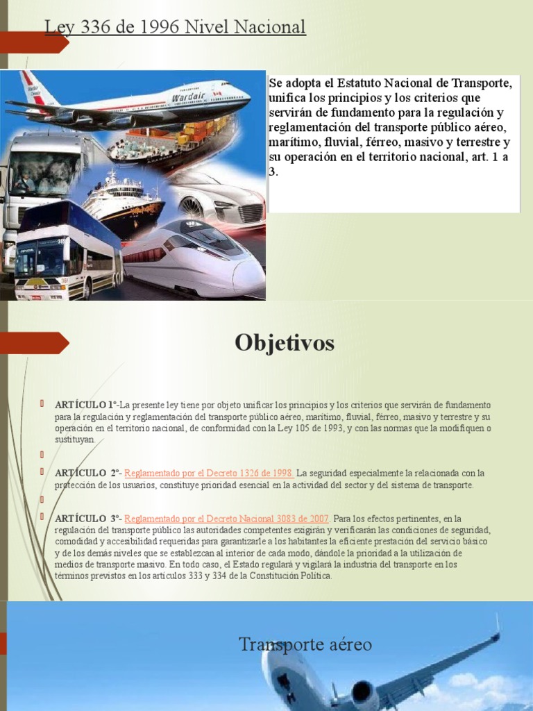 Estatuto Nacional de Transporte en Colombia | PDF | Colombia ...