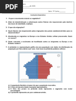 Avaliação Diagnóstica - EAJA 7º Ano GEOGRAFIA