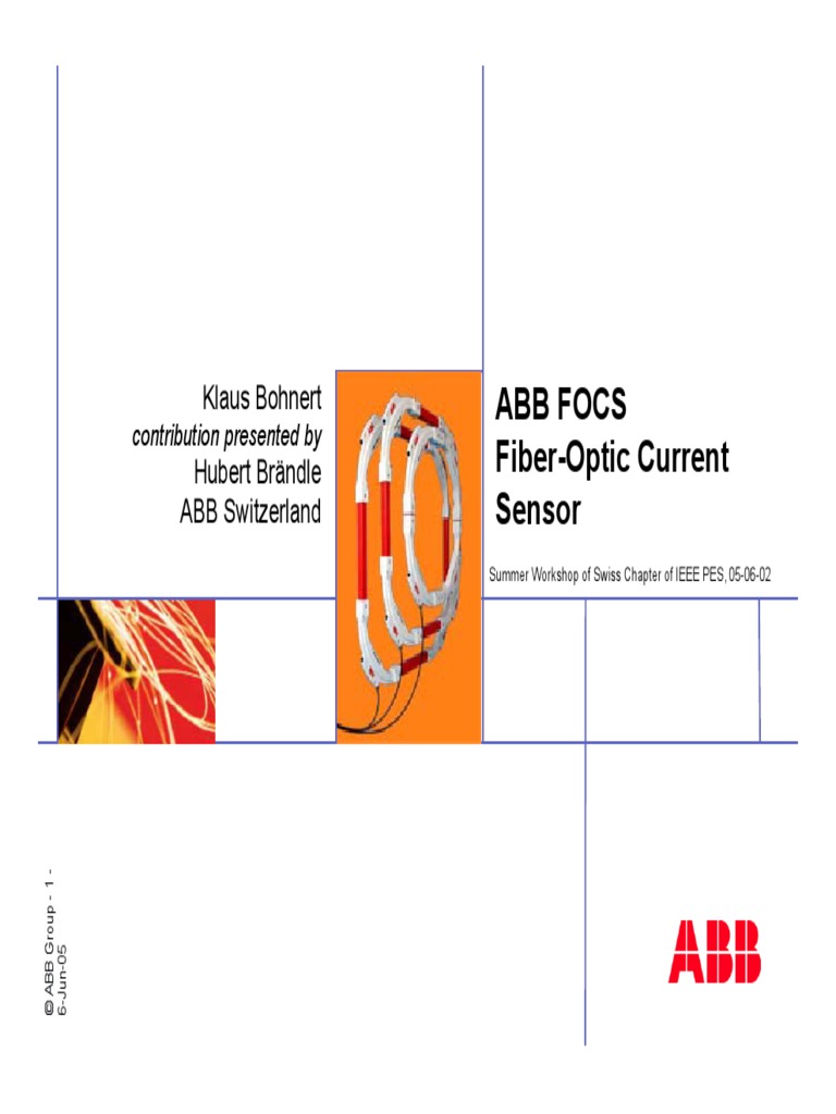 ABB Fiber-Optic Current Sensor-PRESENTACION | PDF | Optical Fiber ...