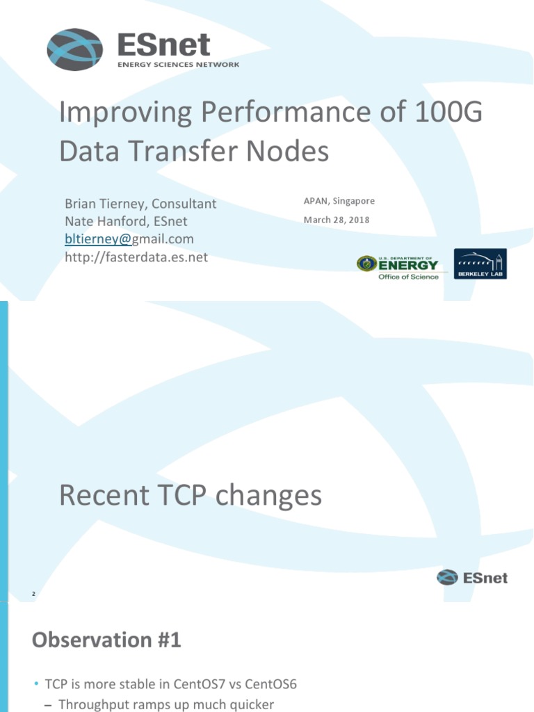 Improving Performance of 100G Data Transfer Nodes PDF | PDF | Solid ...