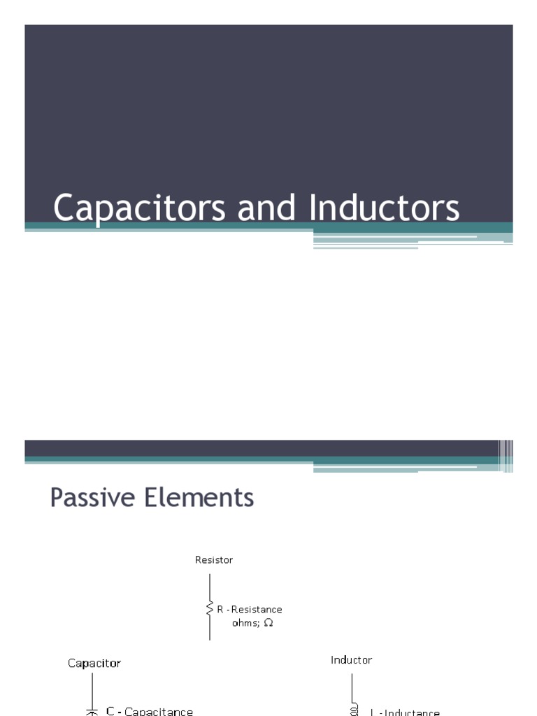 Capacitors and Inductors Capacitors and Inductors | PDF | Inductor ...