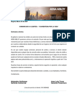 Comunicado A Clientes ASSA ABLOY Colombia - Cuarentena Por La Vida PDF