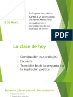 Semana #12 8 de Mayo: La Inspiración Poética de Rainer María Rilke Co-Evaluación y Socialización de Sus Trabajos de Corte