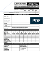 Use of UAP Dormitory - Application Form