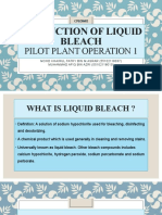 Production of Liquid Bleach