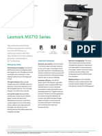 Lexmark MX710 Series: Monochrome Laser Multifunction Printers