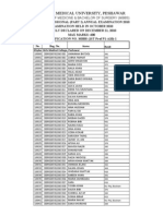 KMU MBBS First Professional Exam Results 2010