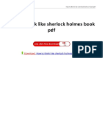 How To Think Like Sherlock Holmes Book PDF: Download: Download