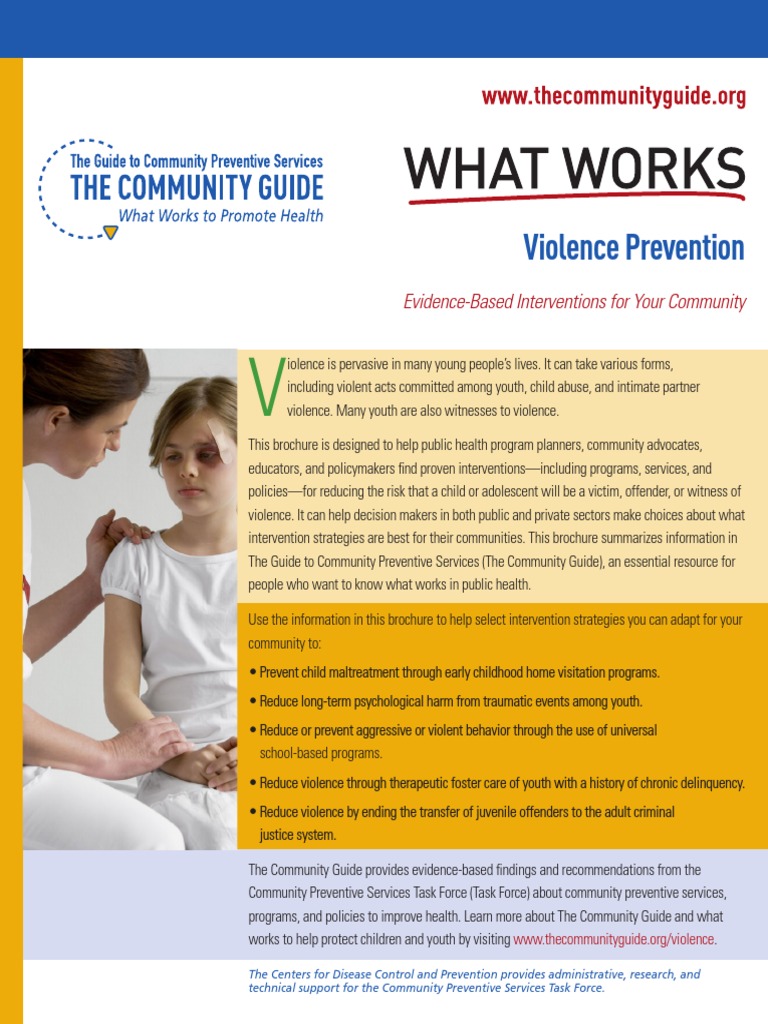 Violence Prevention: Evidence-Based Interventions For Your Community ...