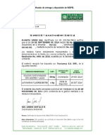 Certificados de Entrega y Disposición de RESPEL PDF