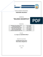 BALANZA MAGNÉTICA: MEDICIÓN DE FUERZA MAGNÉTICA