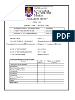 Laboratory Report CHM 153 (Inorganic Chemistry)
