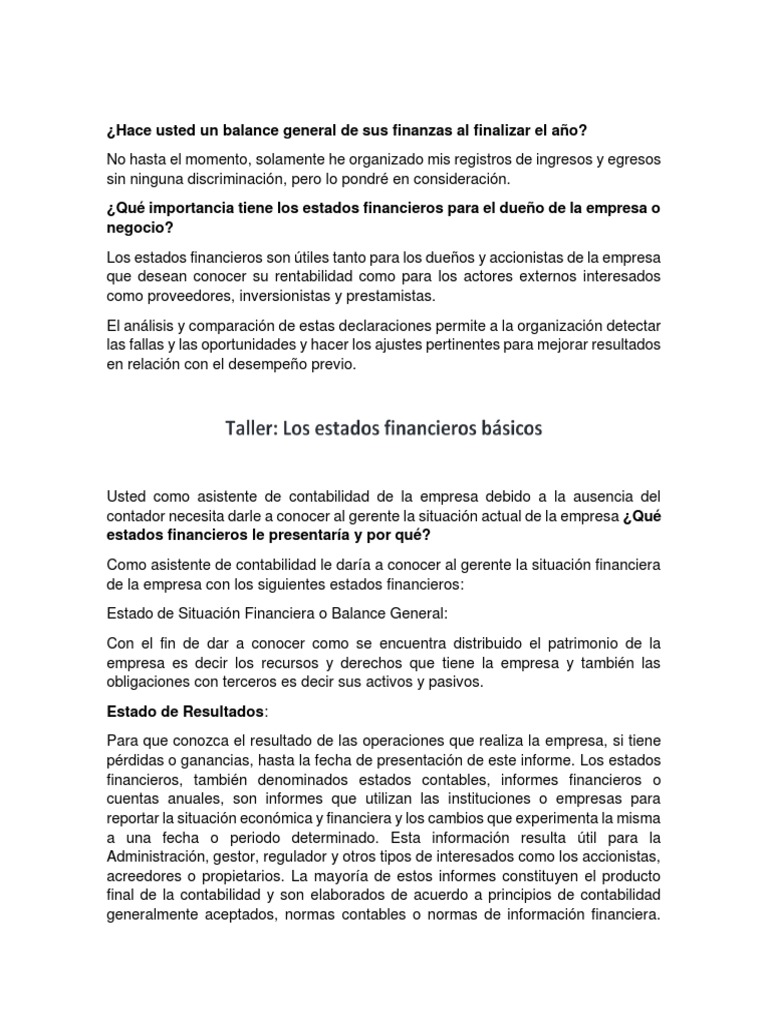 Evidencia 4 | PDF | Contabilidad | Estado financiero