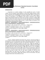 Evaluation On The Effectiveness of Signalized Intersection: Tanza-Balzain Junction