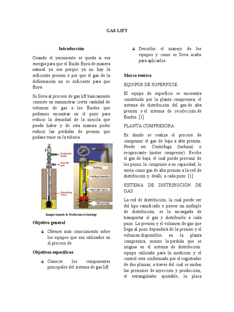 Gas Lift | PDF | Presión | Gases