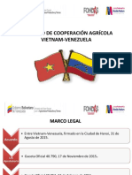 Presentacion Convenio de Cooperación Agrícola Vietnam-Venezuela