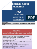 Everything About Research: Bbs 4 Year Prepared by