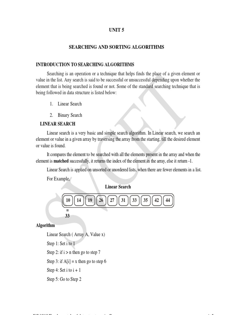 Unit 5 Notes | PDF | Array Data Structure | Computer Data