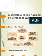 Respuesta al Pliego Nacional de Demandas 2020