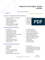 ASQ Course Outline Design for Six Sigma Product Design_ASQ_DFSS01MS