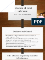 Definition of Solid Lubricant: By: Prof. Ir. Ts. Dr. Haji Shaikhan Nadzemi