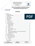 Plan de Contingencia Atención Pacientes Con Sospecha Infección Covid 19 PDF