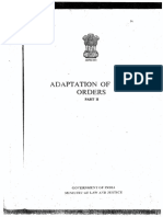 Adaptation of Laws Orders Consolidated