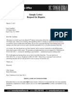 Sample Letter: Request For Repairs: Keep A Copy of Your Letter!