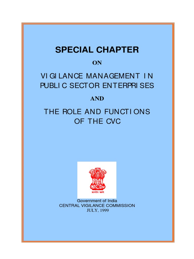 CVC Guidelines for Vigilance in PSEs | PDF | Prosecutor | Government