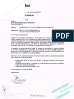 Carta 393-2019-MIGUEL ÁNGEL HUILLCA LEÓN-Factibilidad para Proyecto de Mejoramiento y Ampliación PDF
