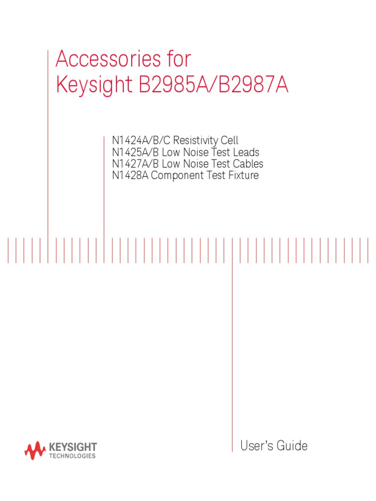 Accesories For Keysight B2985A PDF | PDF | Electrical Engineering ...
