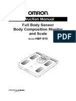 Omron HBF-510 Full Body Sensor Body Composition Monitor And Scale. FOR PARTS