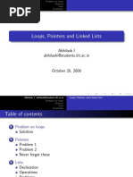 Loops, Pointers and Linked Lists: Abhilash I Abhilashi@students - Iiit.ac - in