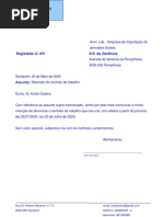 Modelo de Carta de Desligamento