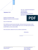 Modelo de Carta de Rescisão de Contrato