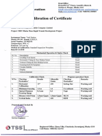 Head Office Calibration Certificate