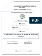 Rapport Stage - Extractions Et Dosage Des Vitamines PDF