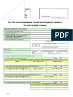 OBR-0145 Zahtev Za Ostvarivanje Prava Na Porodinu Penziju Po Smrti Osiguranika - Ino