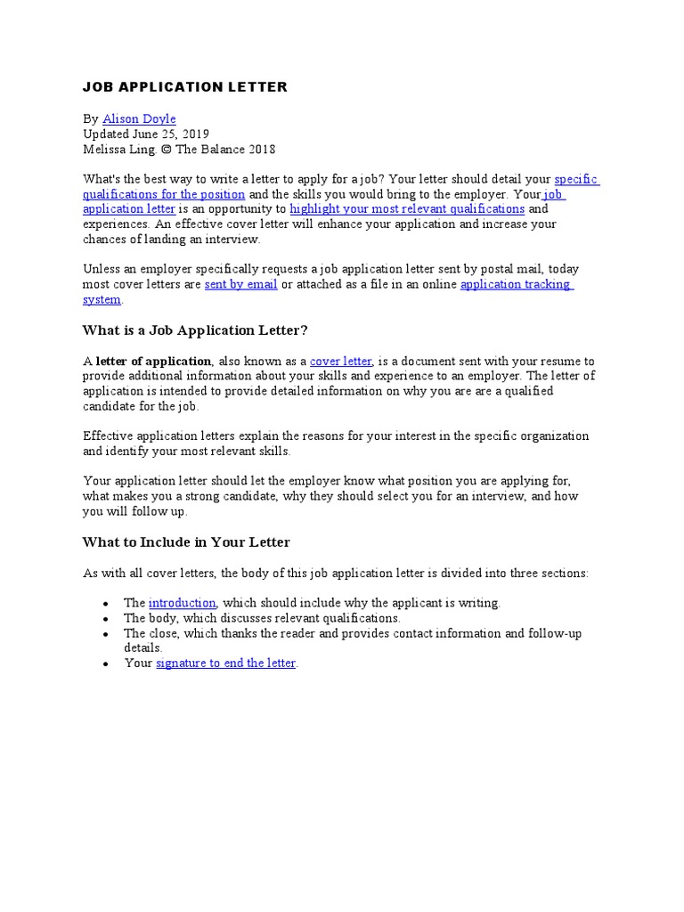 Job Application Letter-1 | PDF | Résumé | Proofreading