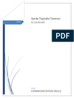 Syeda Tayyaba Tanveer: Communication Skills