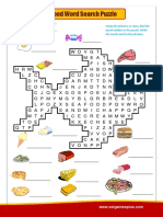 Food Word Search Puzzle: Name: - Class
