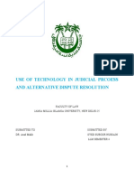 USE OF TECHNOLOGY IN JUDICIAL PRCOESS AND ALTERNATIVE DISPUTE RESOLUTION A