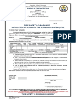 FSED 033 Fire Safety Clearance Installation of Automatic Fire Suppression System AFSS Rev01 070519