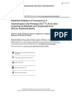 Potential Inhibitors of Coronavirus 3 Chymotrypsin Like Protease 3CLpro An in Silico Screening of Alkaloids and Terpenoids From African Medicinal