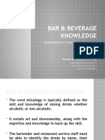 Bar Beverage Knowledge New