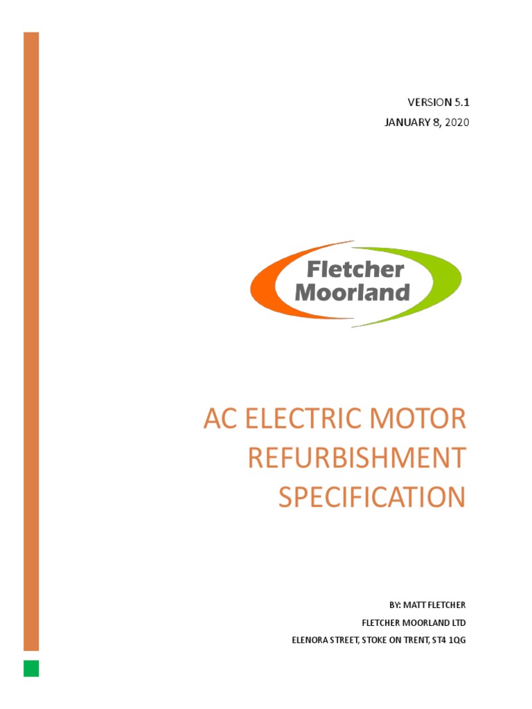 AC Motor Repair Specification PDF Electric Motor Alternating Current