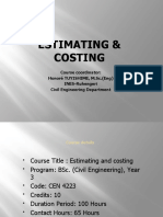 Estimating & Costing