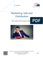 Marketing, Sale and Distribution: Mis-Selling of Financial Products